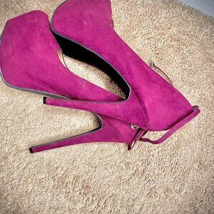 Justfab, 8.5, fuchsia pink, stilettos